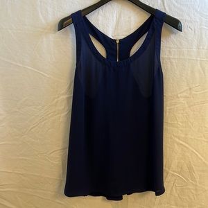 Express Racerback Tank Navy Blue
